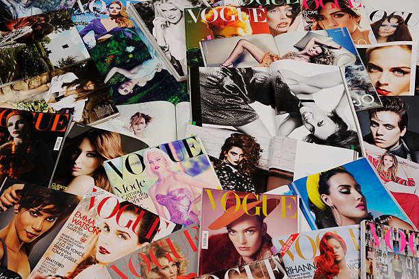 Seoul, Korea - January 8, 2012:Studio product shot of fashion  magazines, VOGUE.