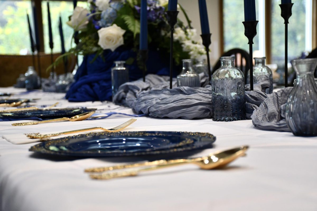 Mrs. Grier's tea party place settings bring class to the event.