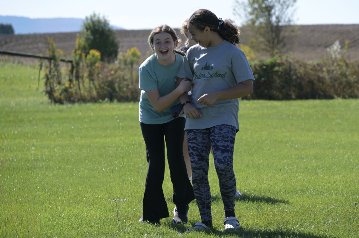 Students enjoying some time outdoors during PSAT Day.