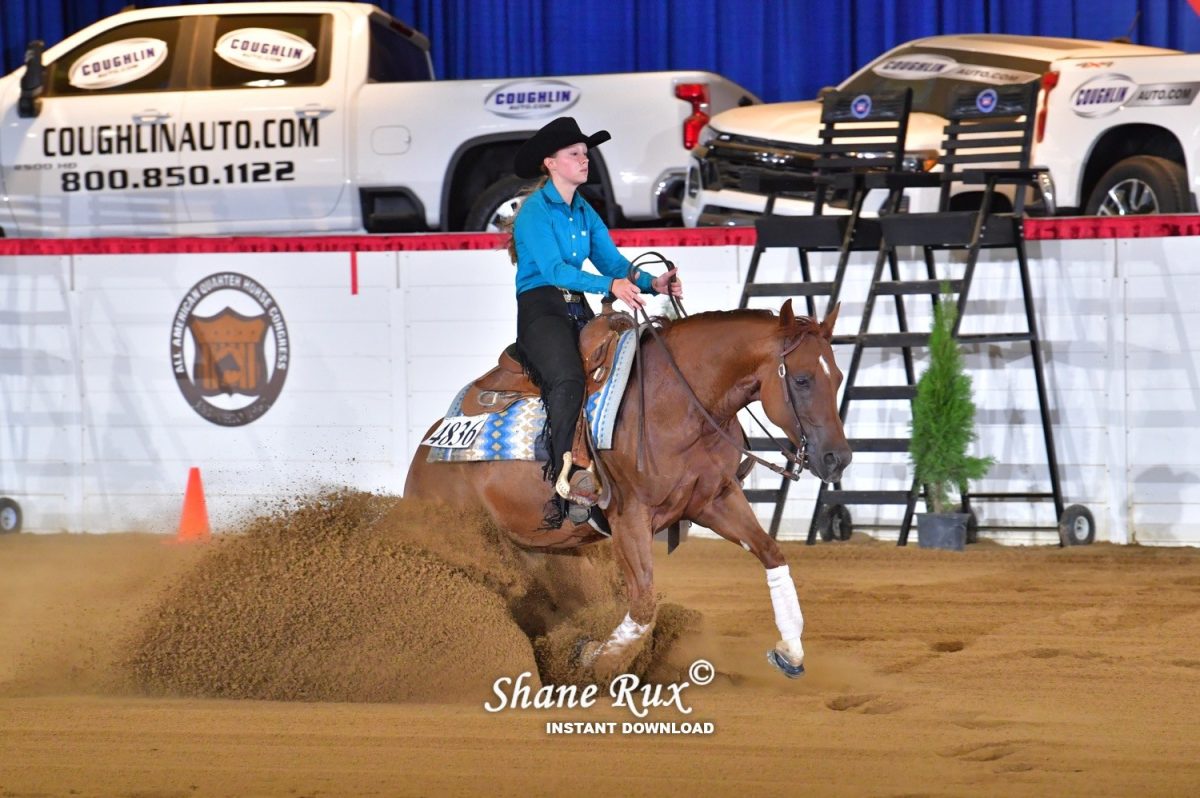 Sarah Yearick on Grier horse Holliwood at Quarter Horse Congress