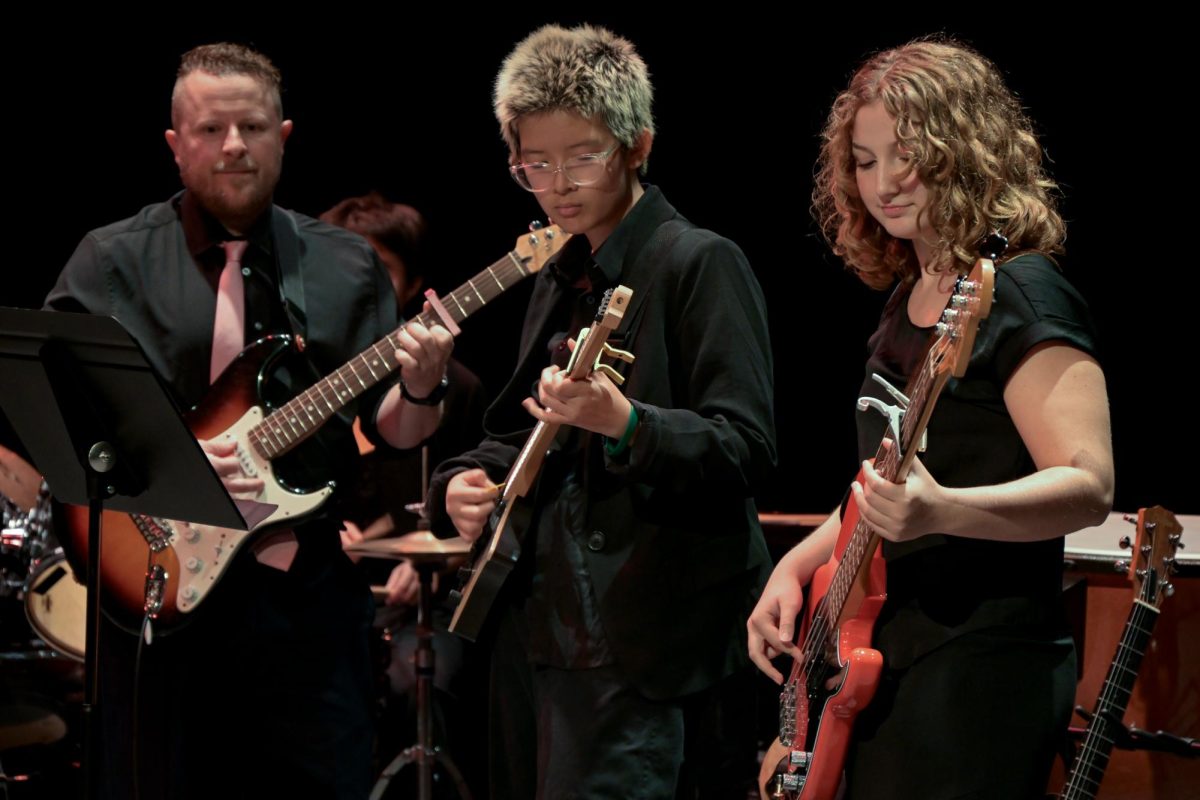 The Crimson Foxes playing at the parents weekend concert