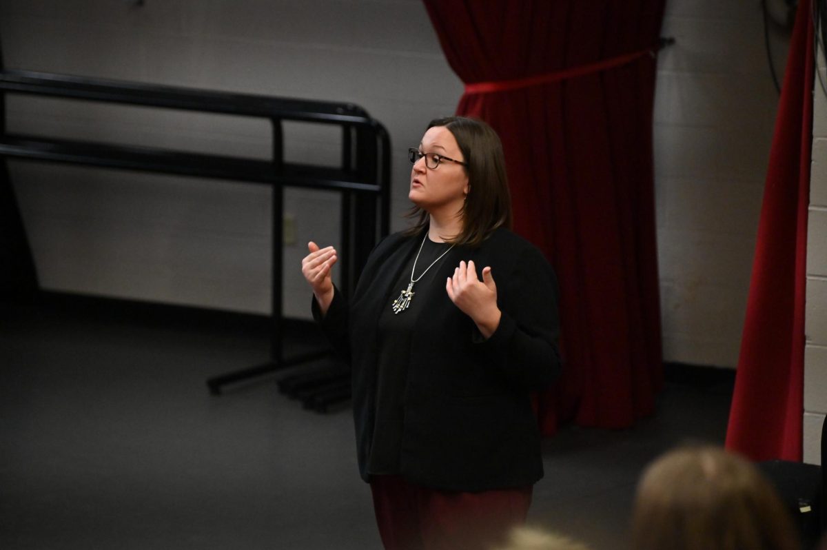 Mrs. Katherine Barr asking our guest speakers what they do to wind down after a days work!