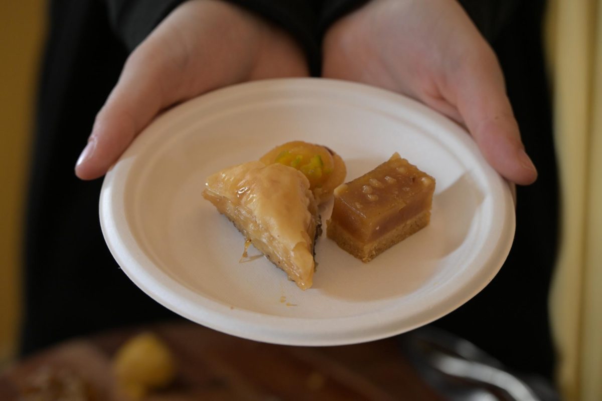 A plate of food from the Eid event on campus