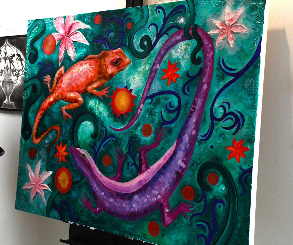 A stunning painting by a Grier AP art student.